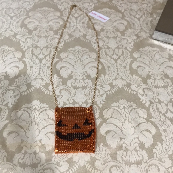 Betsey Johnson Tiny Pumpkin Bag Necklace - Picture 10 of 11